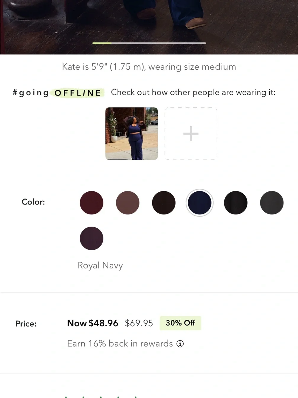 Offline by aerie real me xtra high waisted trousers in navy XL